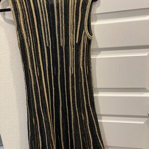 M Missoni Black and Gold Knit Dress